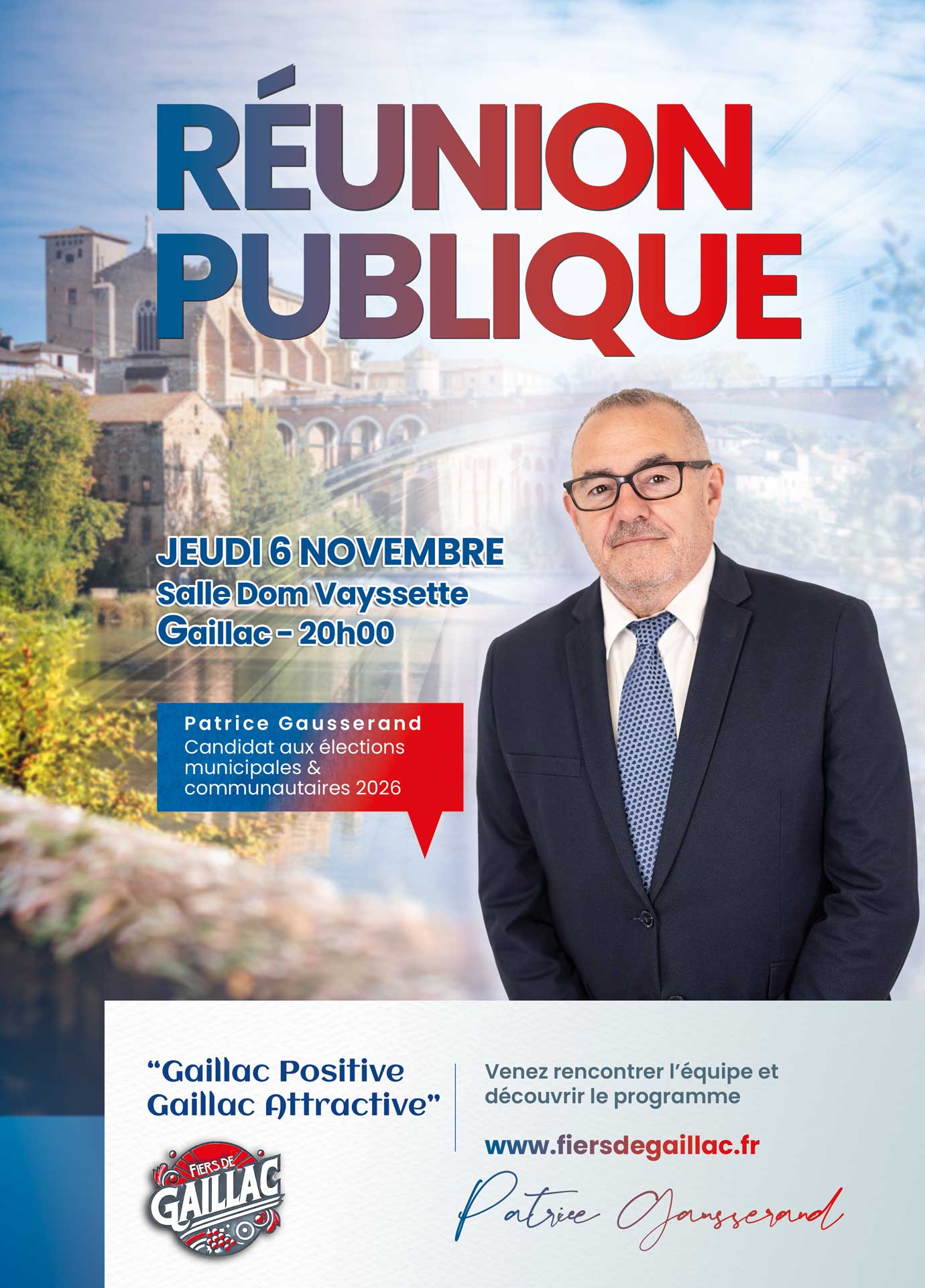 patrice gausserand candidat à l'élection municipale de gaillac 2026